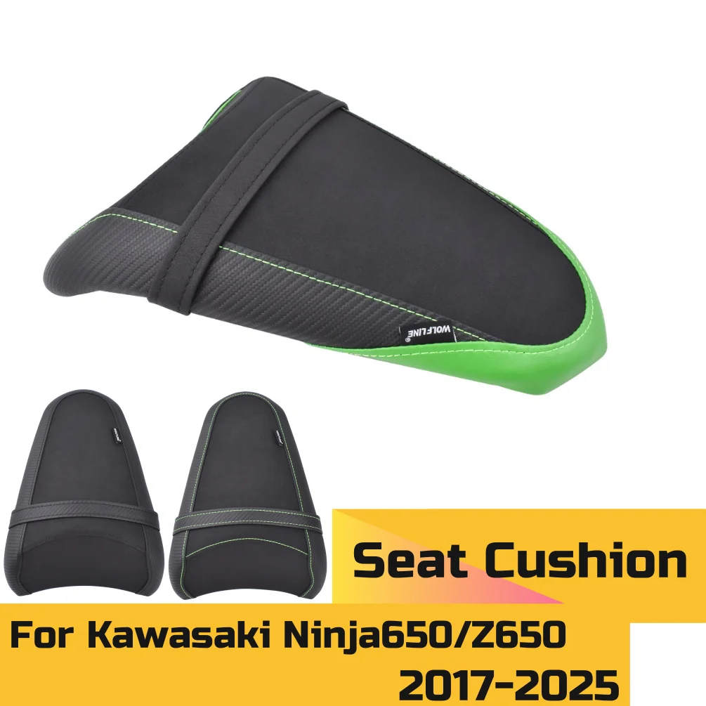 

Подушка для заднего сиденья для Kawasaki Ninja 650 Z650 2017-2025 2024, чехол на пассажирское сиденье, аксессуары для мотоциклов