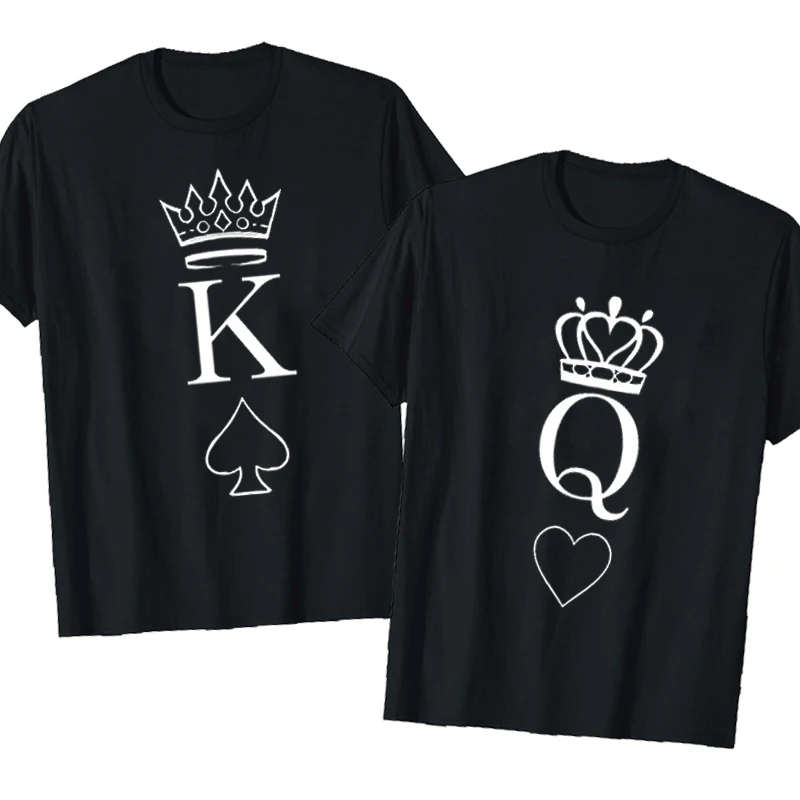 

King and Queen Couple T Shirt Couple Shirt King and Queen Matching Tees Couples T Shirts Lovers of T-shirts Couples Dress TShirt