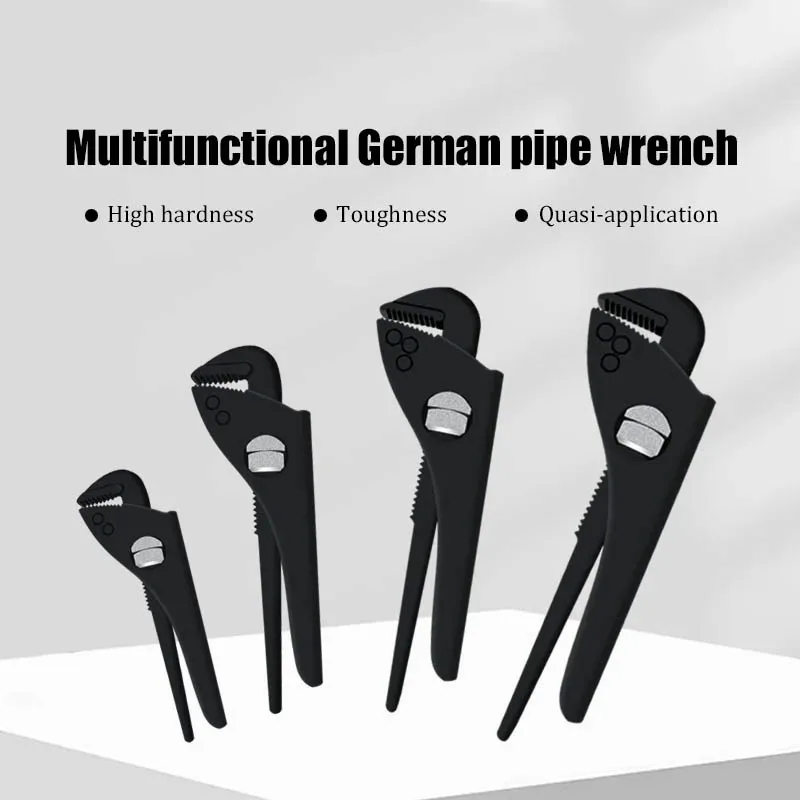 1Pc Versatile German Pipe Pliers Steel Multifunction Bathroom Sink Wrench Household Large Open End Spanner Bathroom Pipe Repair