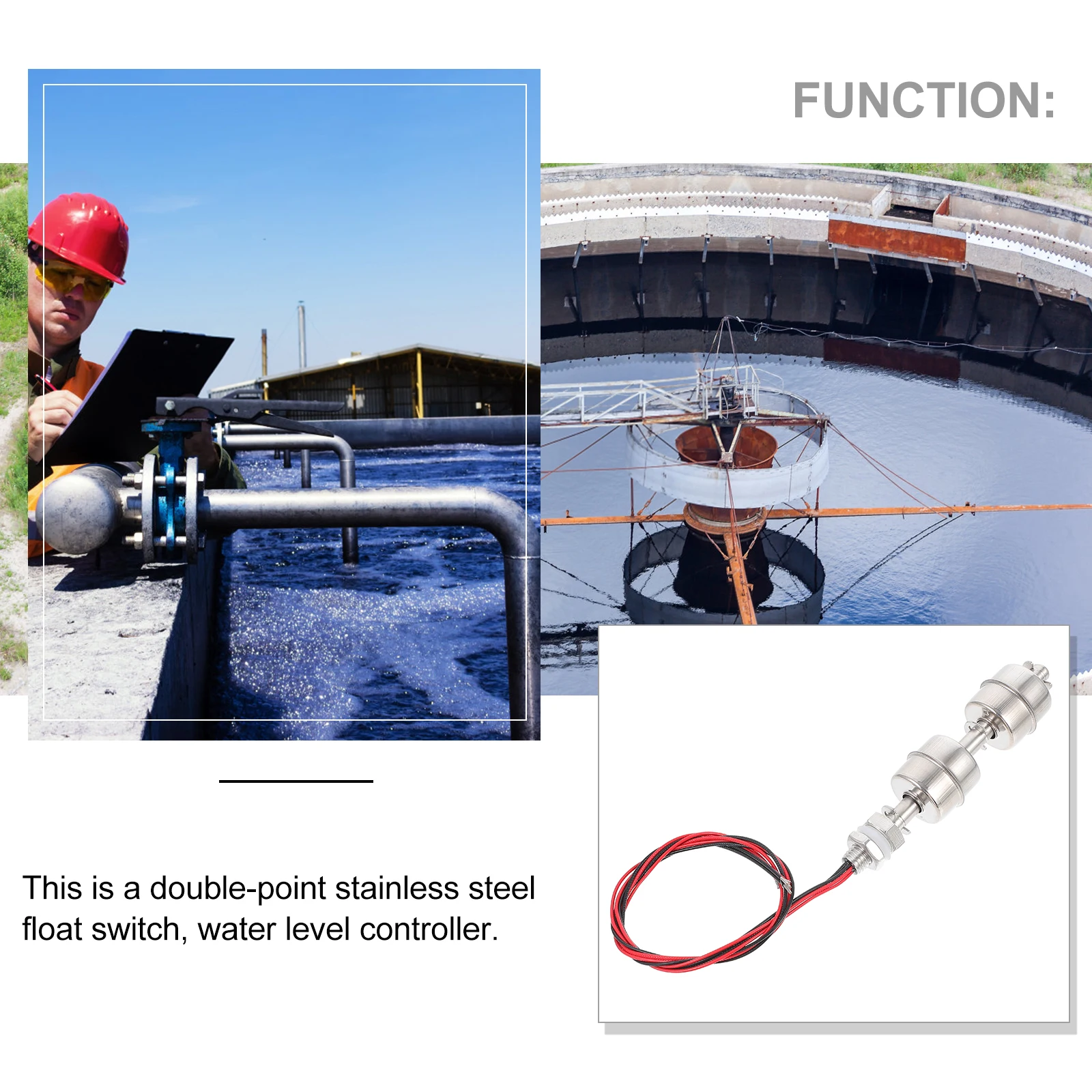 

1 pc Stainless Steel Water Level Switch Durable Device For Household Swimming Pool Fountain Aquarium Float