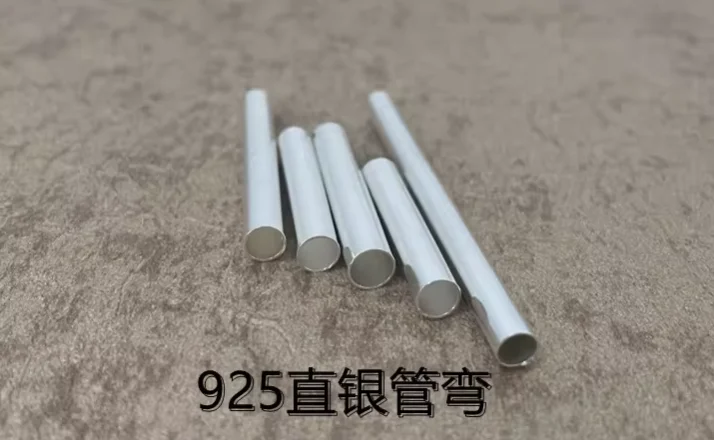 100% 925 real silver pipes silver jewelry components