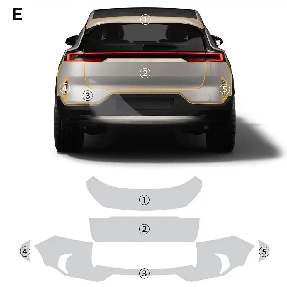 

8.5Mil Pre-cut PPF For Polestar 3 2024-UP TPU Bumper Hood Clear Paint Protection Film Scratch-Resistant Exterior Accessories