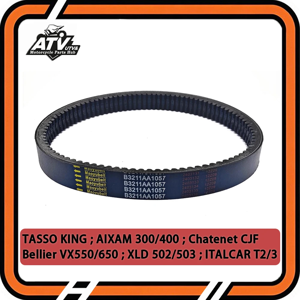 

Drive Belt For Tasso King Bellier VX550 VX650 XLD 502/503 Aixam 300 ECO 400 D Chatenet CJF210 Codlice EPCOUR025 B3211AA1057