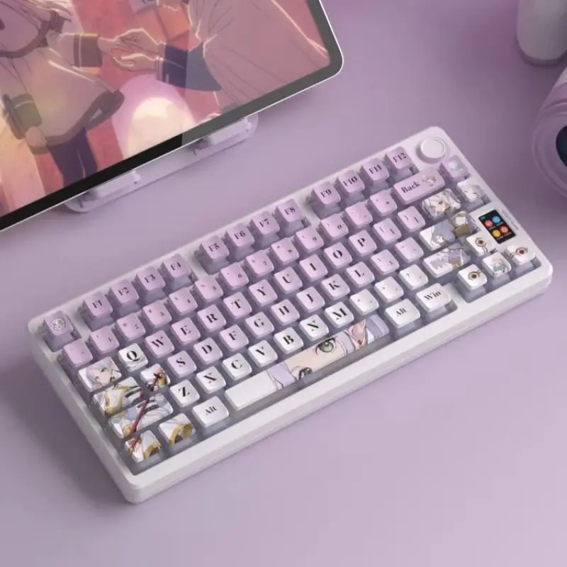 Custom 121 Keys Frieren Keycaps Pudding OEM Profile Translucent for Cherry MX Wooting 60he Magnetic Mechanical Keyboard Gift