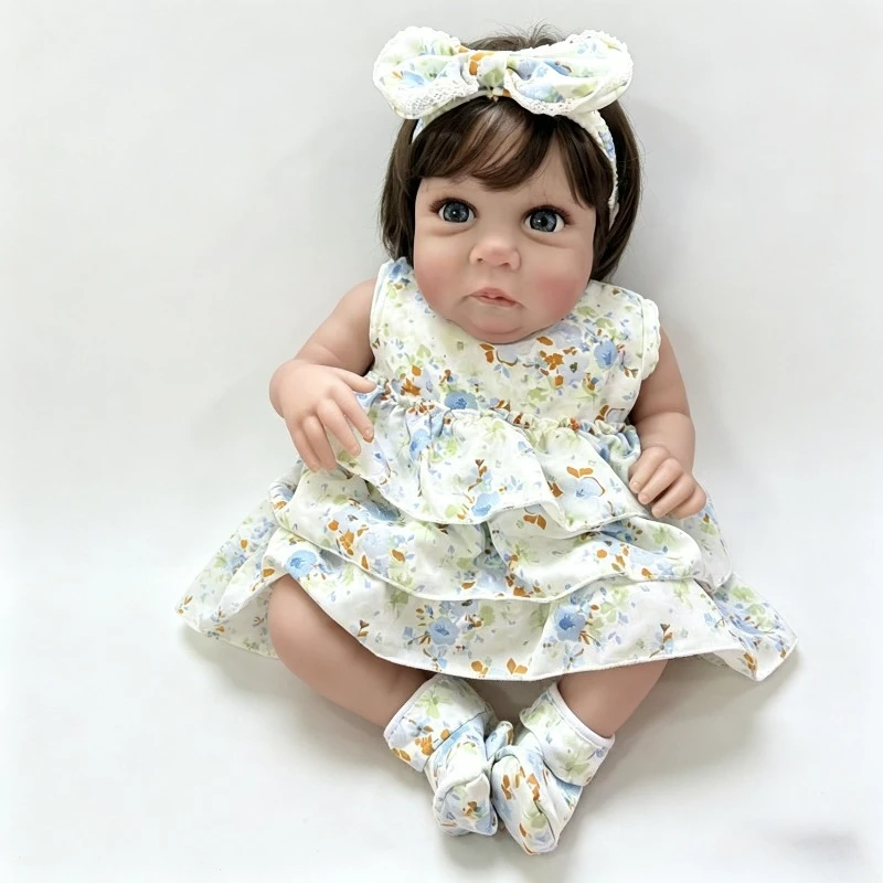19inch 48CM Reborn Dolls Miley Cotton Body with Rooted Hair Handmade  Popular Doll