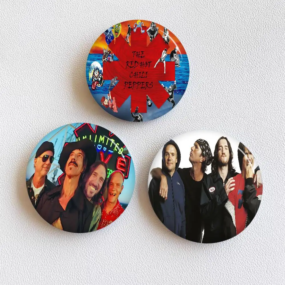 Popular Rock Band Red Hot Chili Peppers 32/44/58MM Customizable Button Pins Cute Funny Creative Badge Decor Gifts for Friends