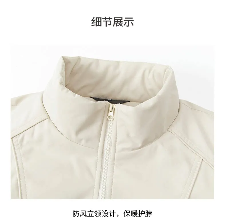 DUKEEN Men's Winter Padded Bomber Jacket Stand Collar Windproof Casual Coat Loose Fit Warm Streetwear Jacket