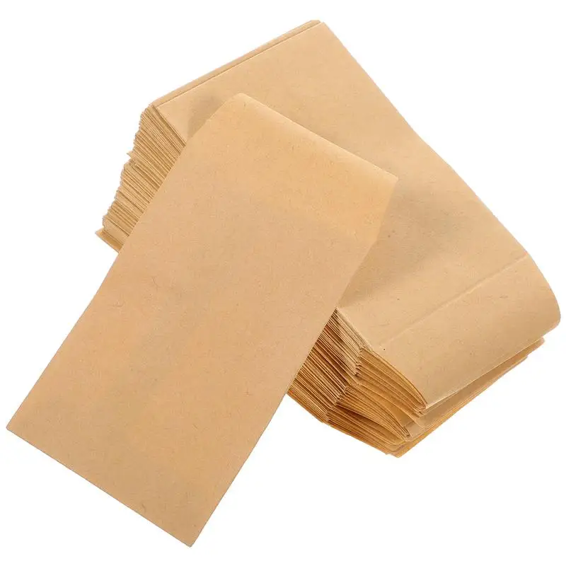 100pcs Kraft Paper Envelopes Small Envelopes Gift Card Envelopes Item Storage Mini Envelopes Seeds Packet Envelopes for Storing