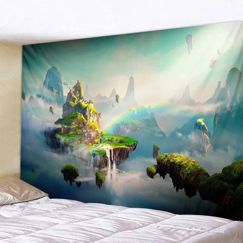 Fairy tale adventure dream forest tapestry wall hanging background cloth room bedroom living room home decoration hanging cloth