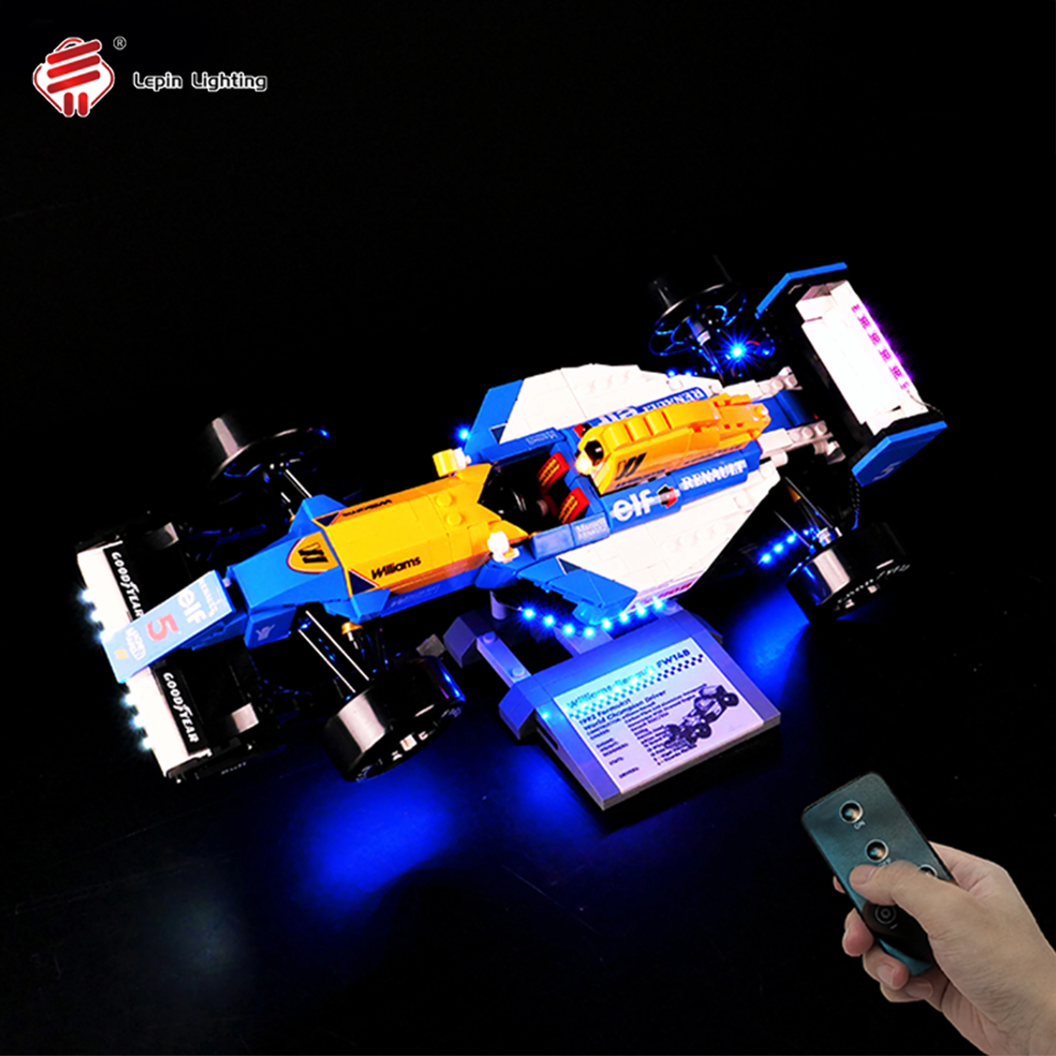 Zdalnie Sterowany Zestaw Oświetlenia LED do Modelu Samochodu Wyścigowego 10353, Zestaw Dekoracyjnych Lamp do Modeli z Klocków, Akcesoria do Ekspozycji, Prezent