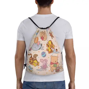 Winnie Pooh Teddy Bear vẽ ba lô cho nam và nữ 10 Quần áo Bán hàng chính Pooh - №9