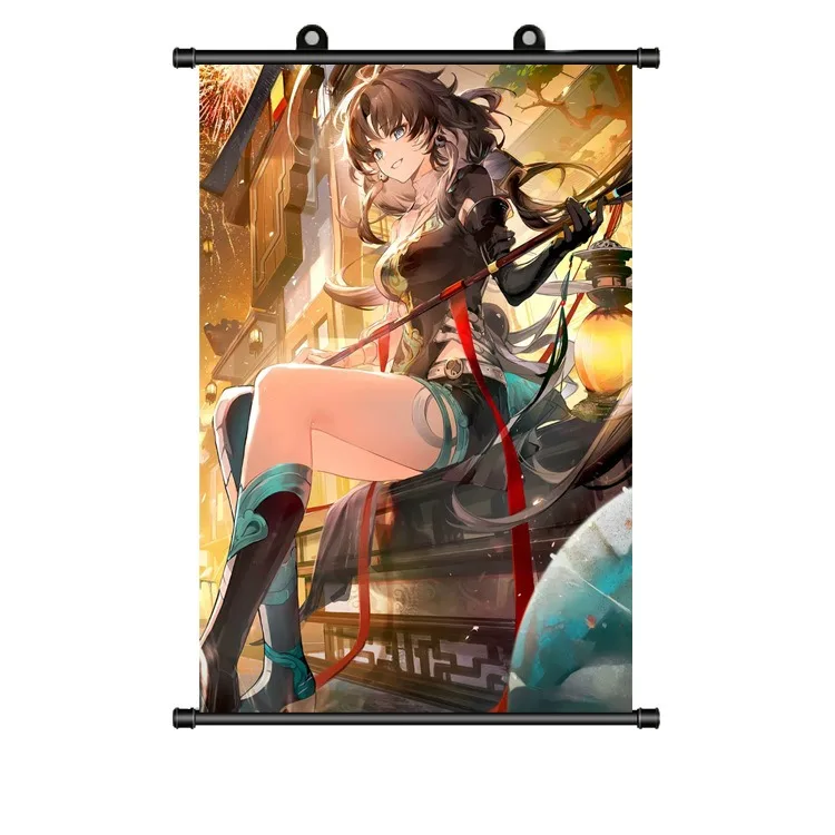 Game Wuthering Waves YUANWU Jiyan Yangyang Stof Wandrol poster Woondecoratie Wanddecoratie Geschenken Cosplay