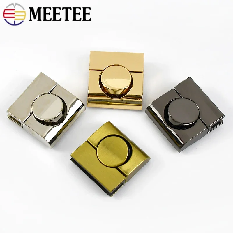 Meetee 1-5Pcs Metal Locks Bag Clasp Catch Buckles for Handbags Shoulder Bags Purse Totes Closures Snap Clasps DIY Accessories