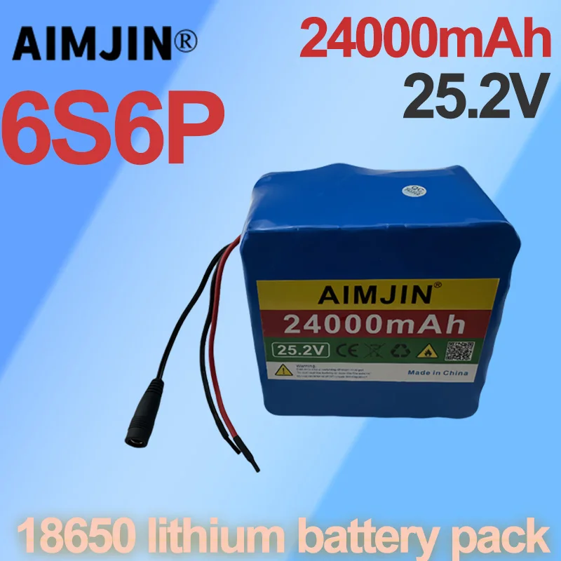 

Large capacity lithium ion battery, 18650, 6S6P, 25.2V, 24000mAh, suitable for electric bicycles, scooters, four wheel vehicle