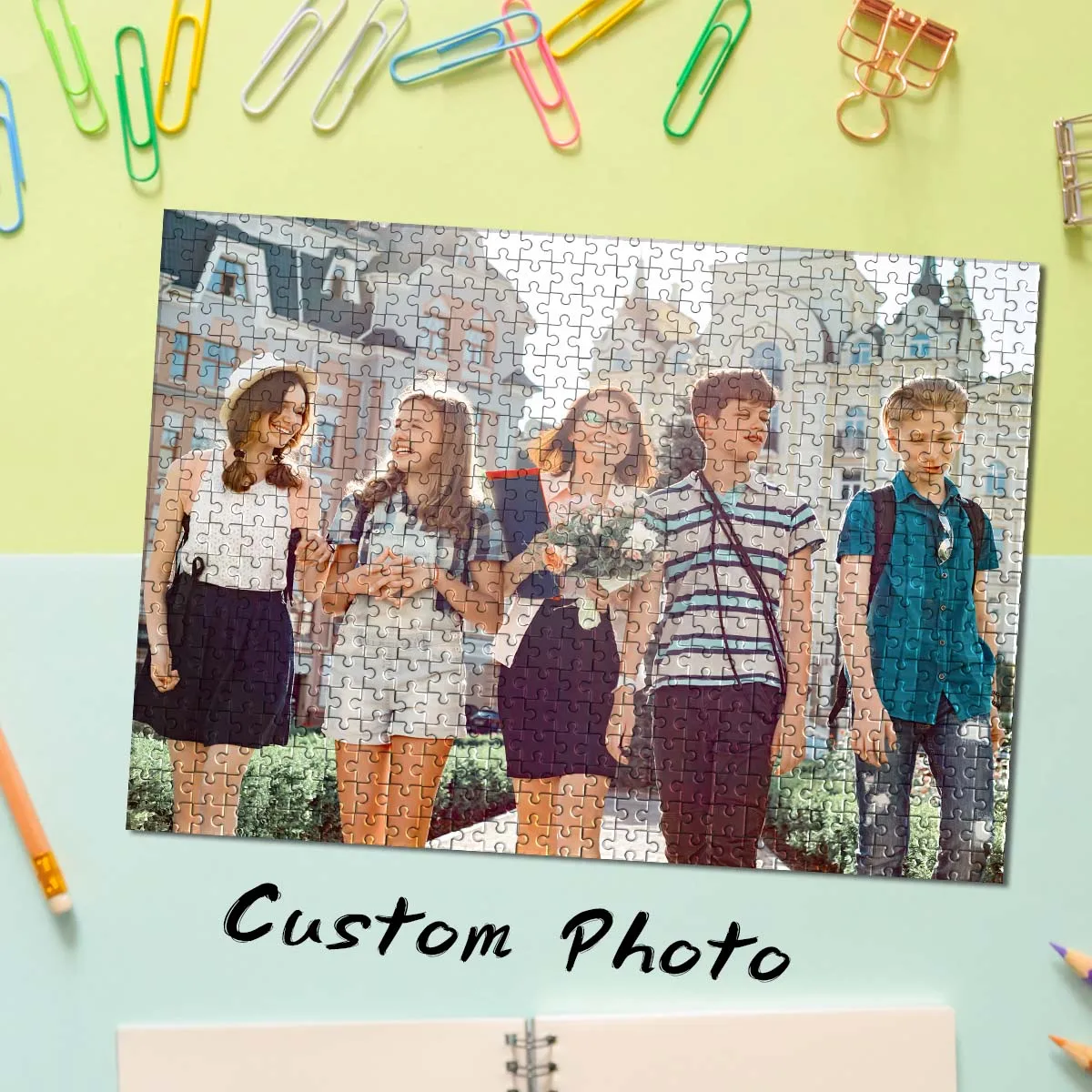 صورة مخصصة مبتكرة للأطفال الصغار، صورة قابلة للتخصيص، صورة شخصية، ألغاز مخصصة في الصور للأطفال، لعبة يدوية