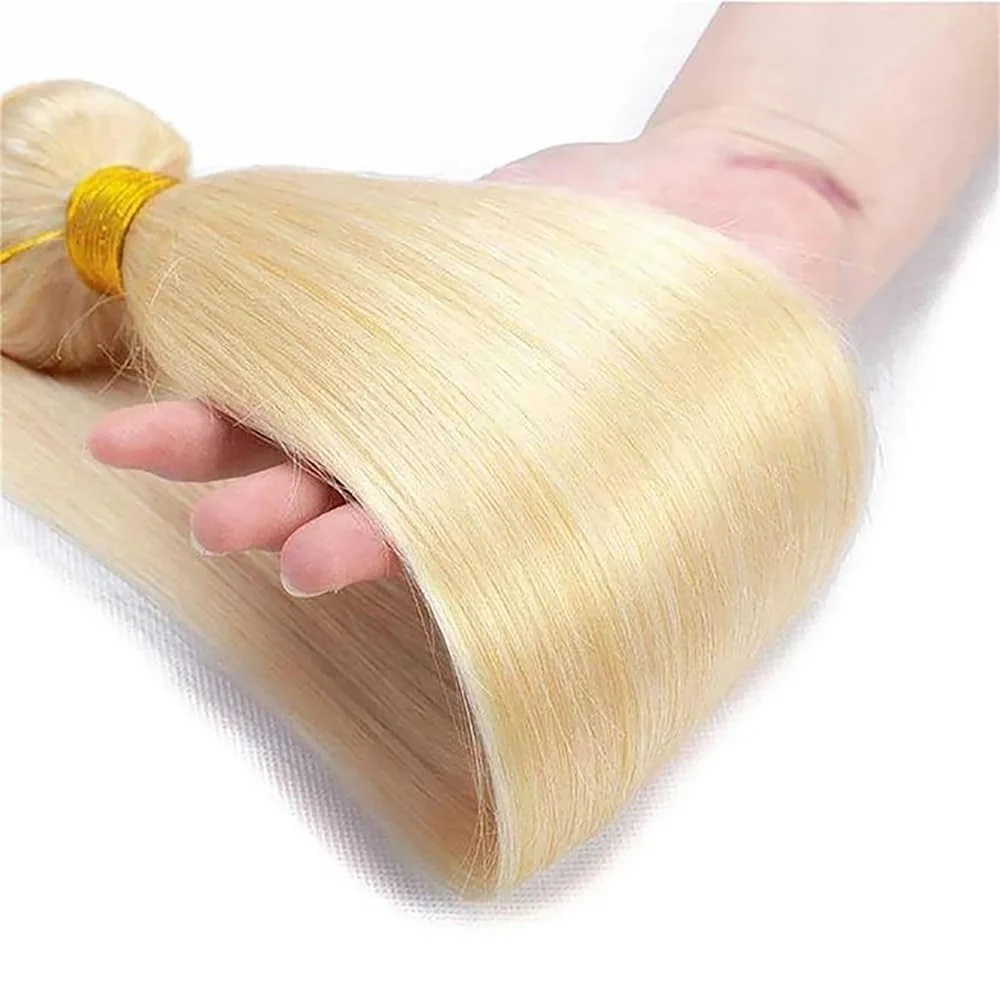 40 inch 613 Bundle Blonde Human Hair Weave Straight Vietnamese Raw Hair Bundles 1 3 4 Pcs Weaving Lot Double Weft High Quality
