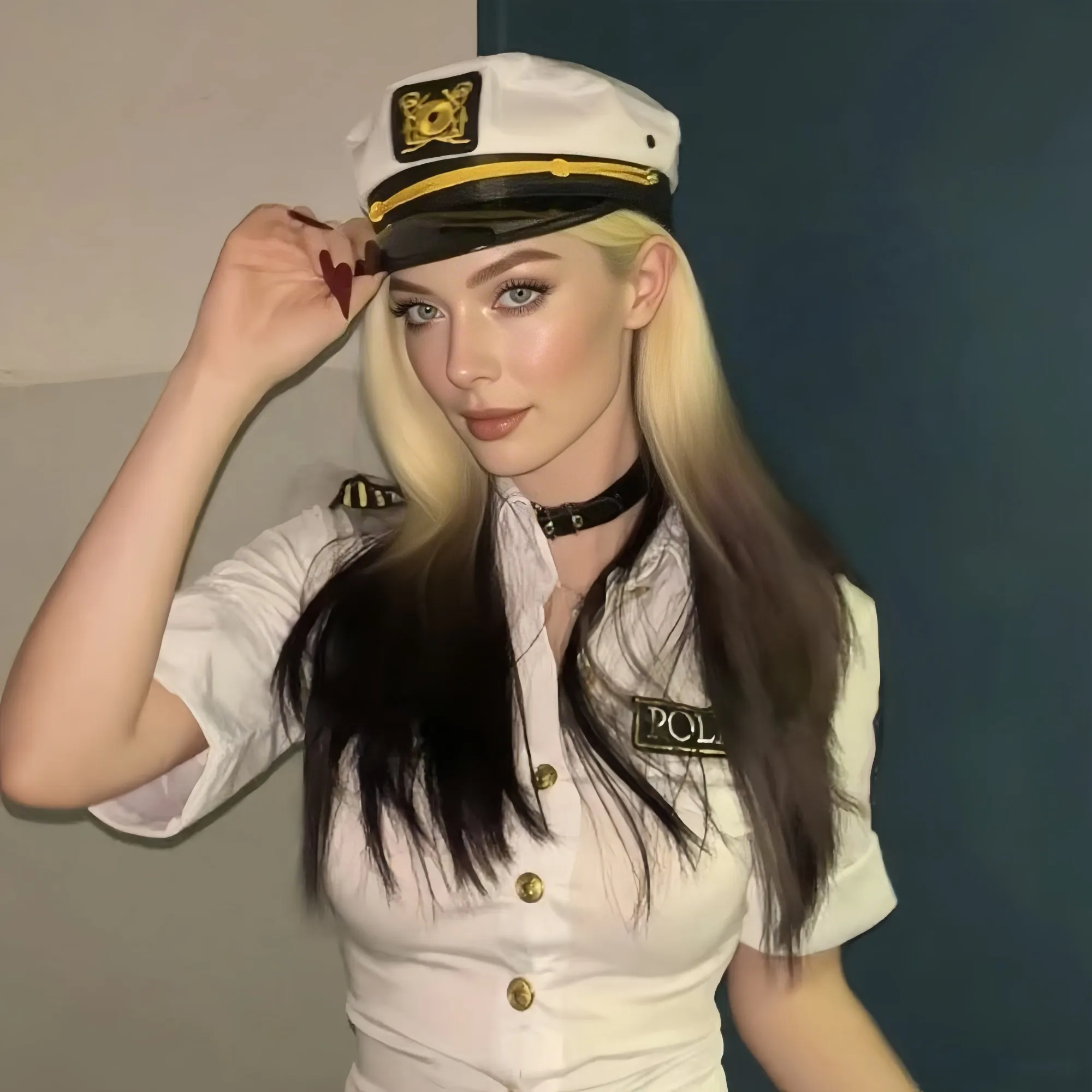 HongLuan – chapeau de capitaine de Cosplay blanc réglable, costume pour la plage, la femme d'halloween, accessoires de Festivals Rave et casquettes de fête pour hommes