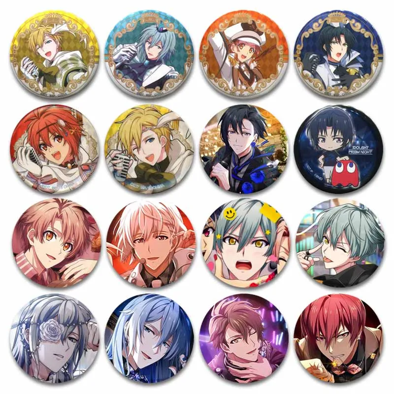 Cartoon Character Iori Izumi Nikaido Yamato Riku Nanase Brooch Idolish7 Idol Round Enamel Badge Backpack Clothing Accessories