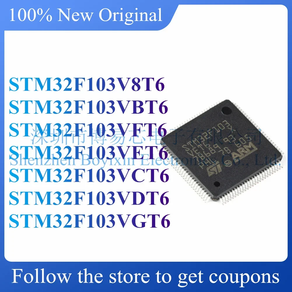 

NEW STM32F103VFT6 STM32F103VET6 STM32F103V8T6 STM32F103VBT6 STM32F103VCT6 STM32F103VDT6 STM32F103VGT6