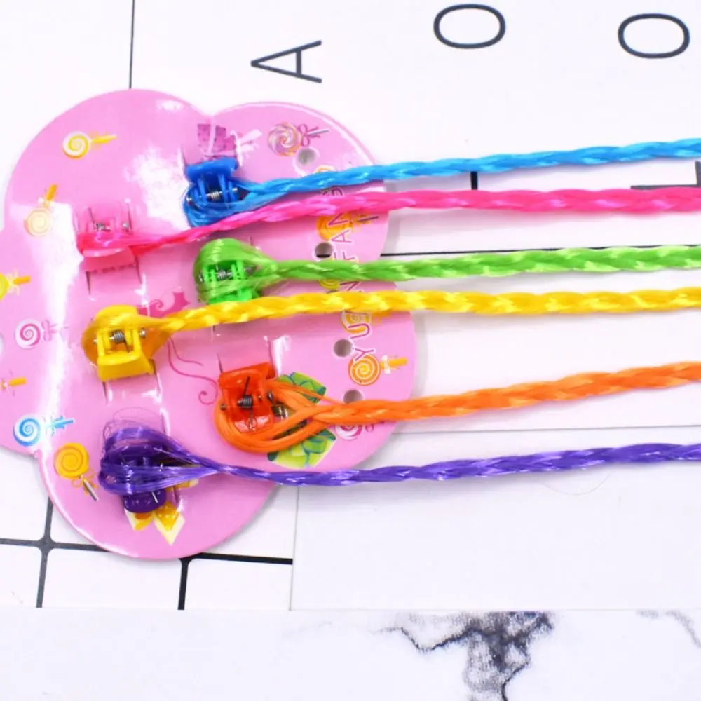 

Colorful Hair Extensions Hair Accessories Cute Colorful Braids Gripping Clip DIY Rainbow Braided Ponytail Hairpieces
