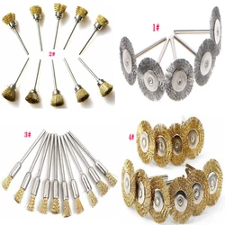 Rueda de cepillo de lápiz de alambre, herramientas rotativas, amoladora de troquel, accesorios de pulido de Mini taladro, 18mm, 20mm, 22mm, 25mm, 40mm, 10 piezas