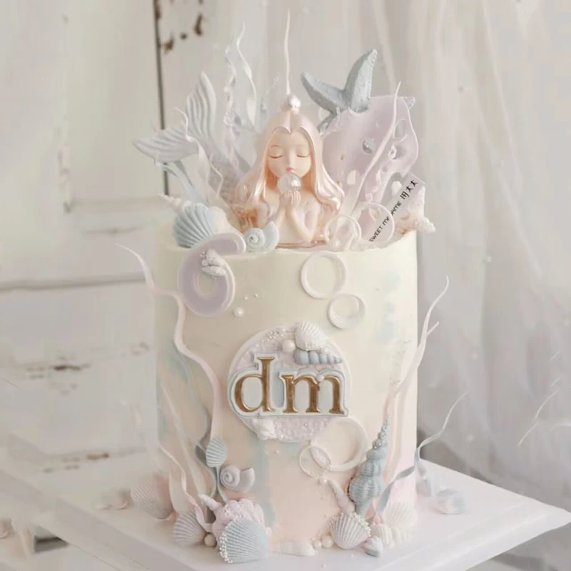 Mädchen Kuchen Topper schöne Ozean Meerjungfrau Thema Kuchen Dekorationen Mädchen Geburtstags feier