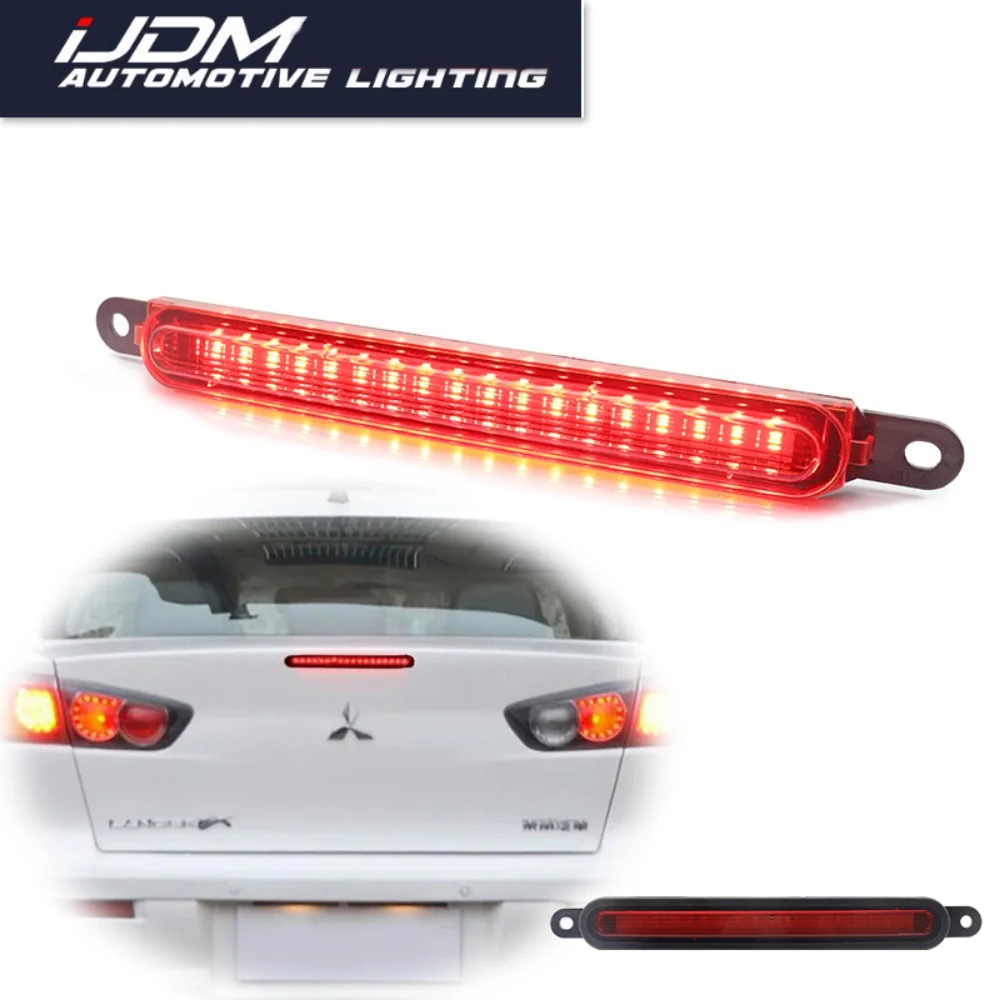 For Mitsubishi Lancer,Evolution X 4-Door Sedan 2008-2017 Red Full LED Car Rear Tail Light Third 3rd Brake Stop Light Assembly
