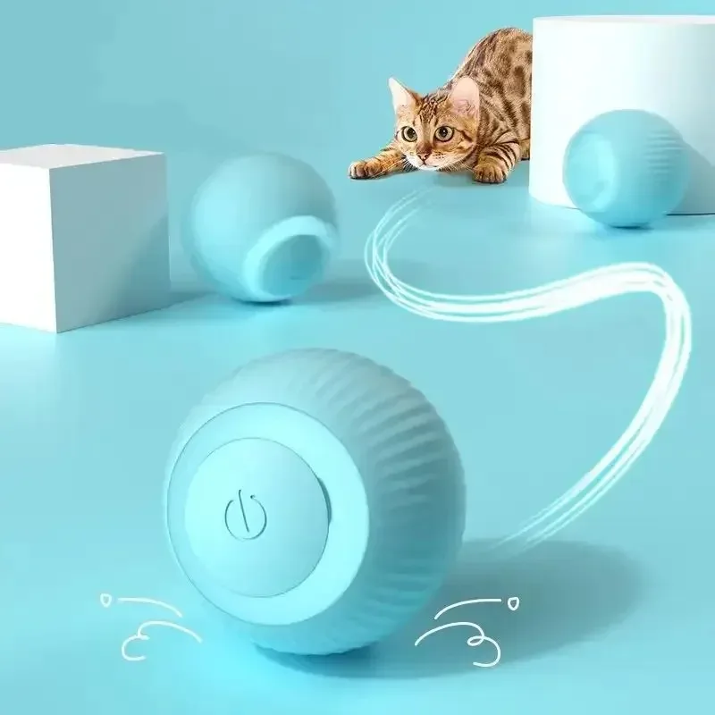 Gatti prodotti per animali domestici giocattoli interattivi per l'addestramento del gatto gatti elettrici giocattolo a sfera giocattoli per gattini in movimento automatico per giochi al coperto