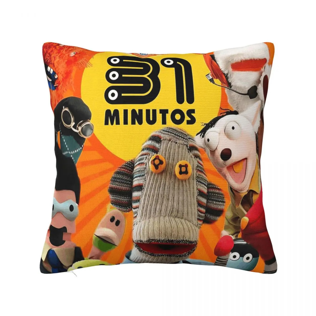 31 Minutos Fundas de almohada de comedia chilena Funda de cojín de poliéster para sofá Tulio Trivino Funda de almohada bonita 45 * 45