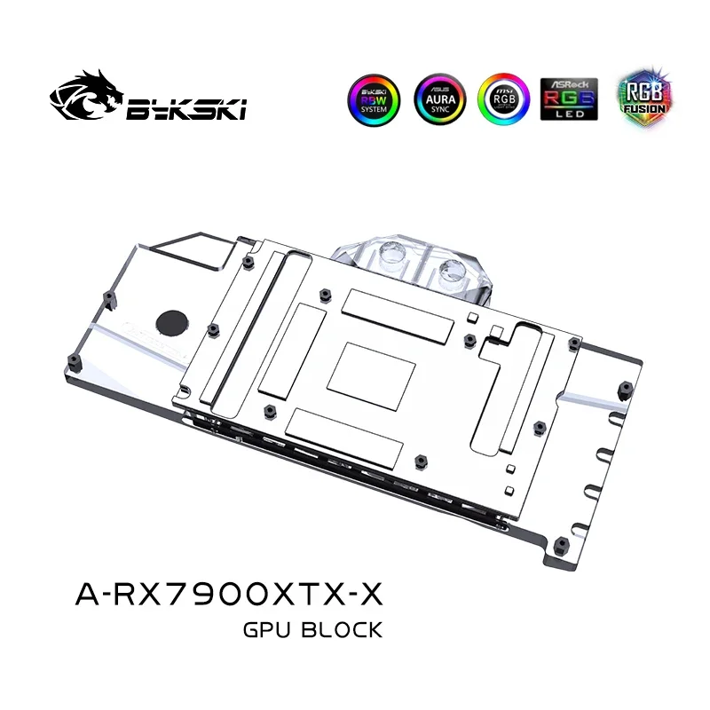 Bykski AMD GPU Block Use for RX7900XTX Reference Edition Video Card Water Cooling / VGA Copper Radiator 5V 3PIN A-RX7900XTX-X