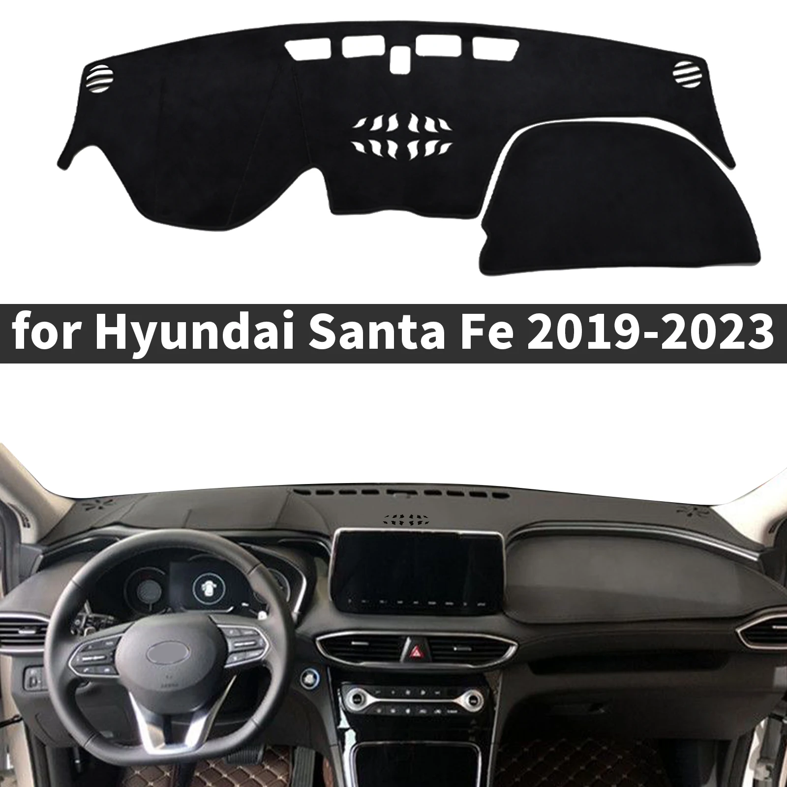

fit for Hyundai Santa Fe Santafe 2019 2020-2023 Car Accessories Dashmat Dashboard Cover Pad Protective Carpet DashMat Sunshade