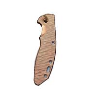 1 Pc Custom Made Red Copper Handle Scale for Rick Hinderer Xm18 3.5 Reduced Weight Version