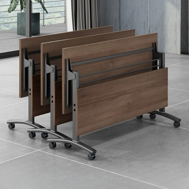 

Office Furniture Simple Training Folding Table Removable Flap Long Conference Table Motion Desk Commercial Arched Folding Chair