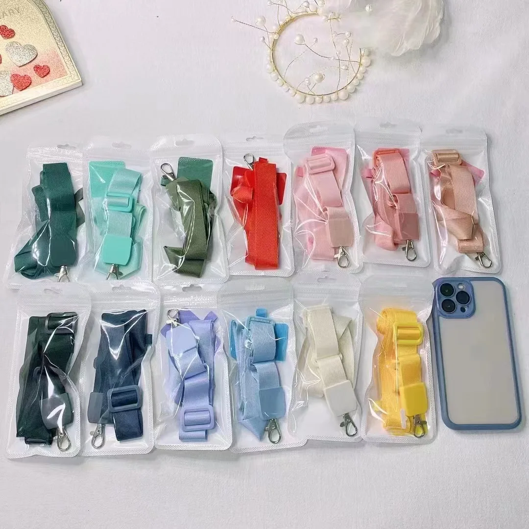 Abnehmbarer verstellbarer Riemen, Umhängetasche, Telefon-Lanyard für Telefon, flacher Nylon-Patch, Halsketten-Clip, Schnapp-Hängeschnur, Seil – Detail 5