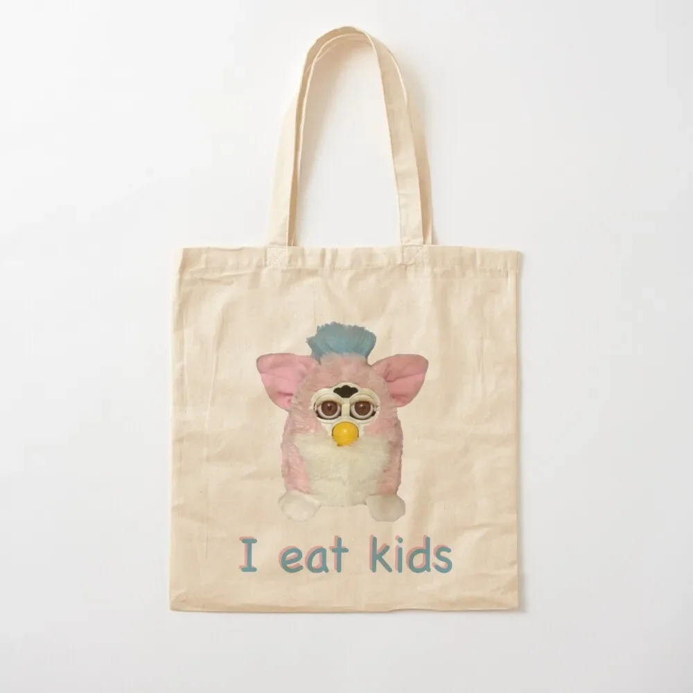 

Furby I eat kids Tote Bag canvas bags hand bags custom canvas bag foldable reusable bag