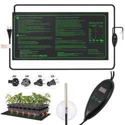 Trwałe wodoodporne maty grzewcze do sadzenia roślin z 20 ℃-45 ℃ cyfrowy kontroler termostatyczny do kiełkowania sadzonek hydroponicznych