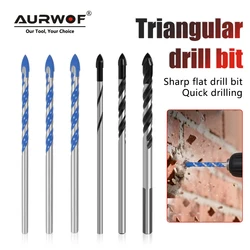 LAVIE 10pcs 3mm 4mm 5mm Multi-functional Glass Drill Bit Triangle Drill Bits For Ceramic Tile Concrete Glass Marble DB02056
