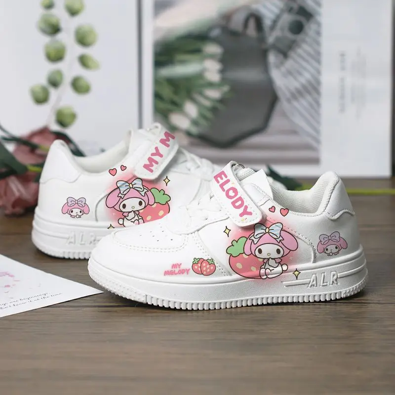 2024 Kawaii Sanrio Hello Kitty Children Sneakers Cartoon Cute Anime Kuromi Mymelody for Kids Y2K Running Shoes Gifts Girls Toys