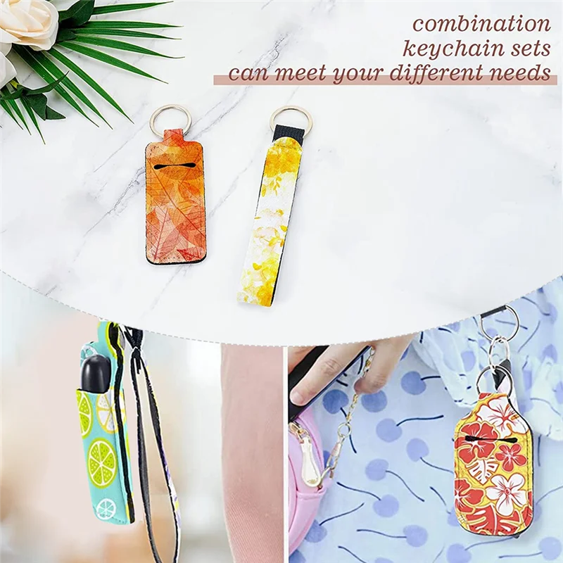 Abde-sublimação em branco pulseira chaveiro conjunto sublimação em branco conjunto com sublimação cordão batom titular chaveiro