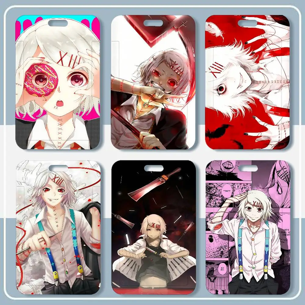 

Anime Juuzou Suzuya Card Holder Neck Strap Pendant Door Badge Holder Lanyards Keychain Work Credential Case Gift