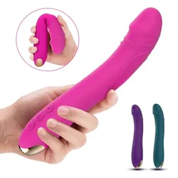 Soft Silicone Dildo Vibrator for Women 10 Vibration Massager G Spot Stimuliaton Sex Toys Female Masturabtion