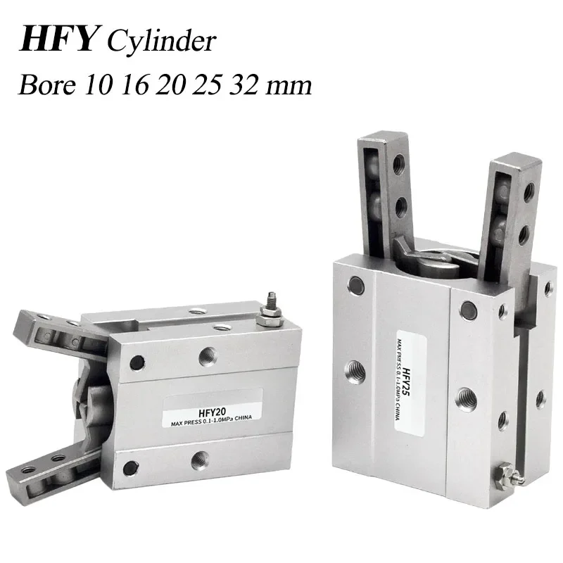 HLH HFY Air Pneumatic Finger Cylinder Gripper Mechanical Clamp HFY10 HFY16 HFY20 HFY25 HFY32 High-quality And Durable Magnetic