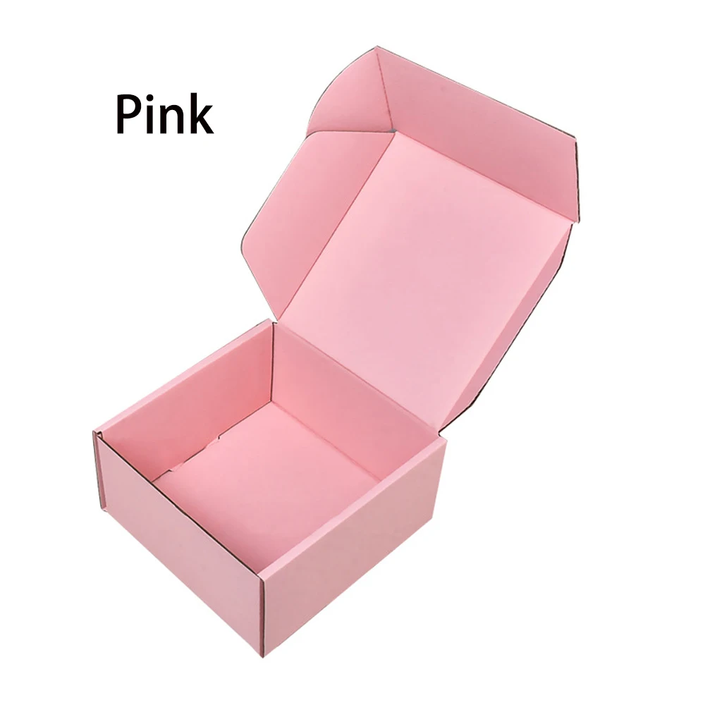 Caja de cartón para avión, caja de regalo de papel Kraft de colores, embalaje de ropa, caja de cartón corrugado, caja de regalo de decoración navideña, 10 Uds.
