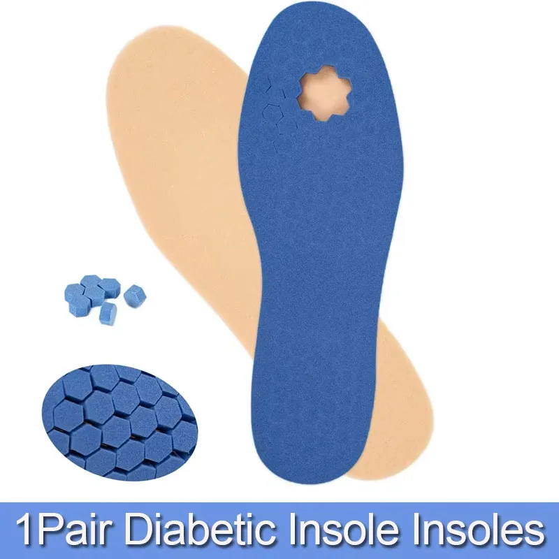 1 Pair Medical Adult Diabetic Insole-Off Loading Insole Removable Peg Insoles-For Foot Ulcer Insole Foot Pain Relief