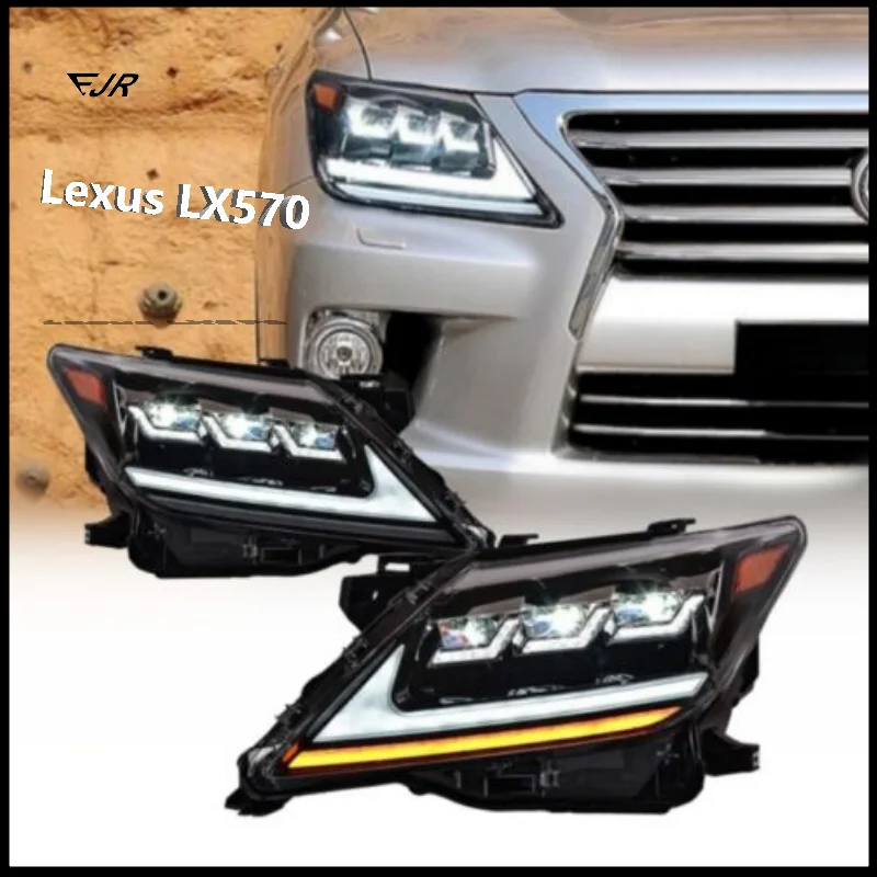 

Для Lexus LX570 светодиодный передняя фара 2008-2015 обновленный проектор Angel Eye DRL передние лампы