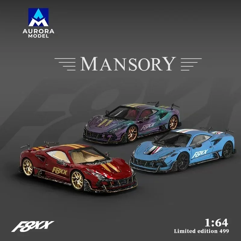 PreSale Aurora 1:64 Mansory F8 Tributo F8XX Diecast Diorama Car Model Collection Toys Time Micro