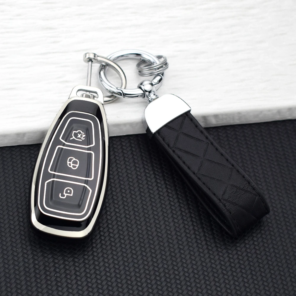 3 Buttons Remote TPU Smart Car Key Case for Ford Focus C-Max Mondeo Kuga Fiesta Focus Titanium Fob Auto Keys Shell Protector