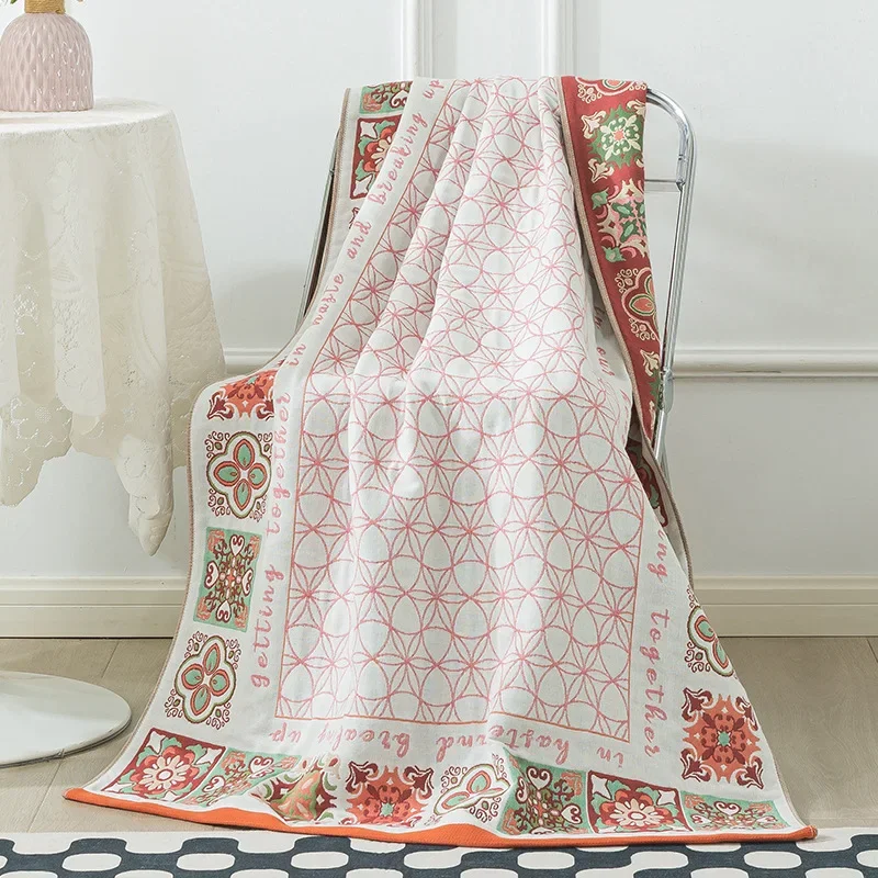 Cotton Gauze Bath Towel Four-layer Muslin Gauze Absorbent Quick Drying Towel For Adults Oversized Bathroom Beach Wrapped Towel