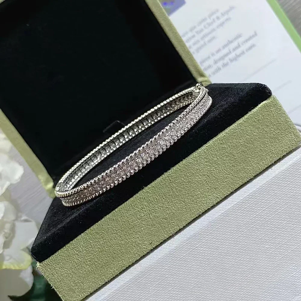 2mm GRA Certified Full Moissanite Diamond Bangle 100% 925 Sterling Silver Plated 18K Gold Bracelet Luxury Fine Jewelry for Women