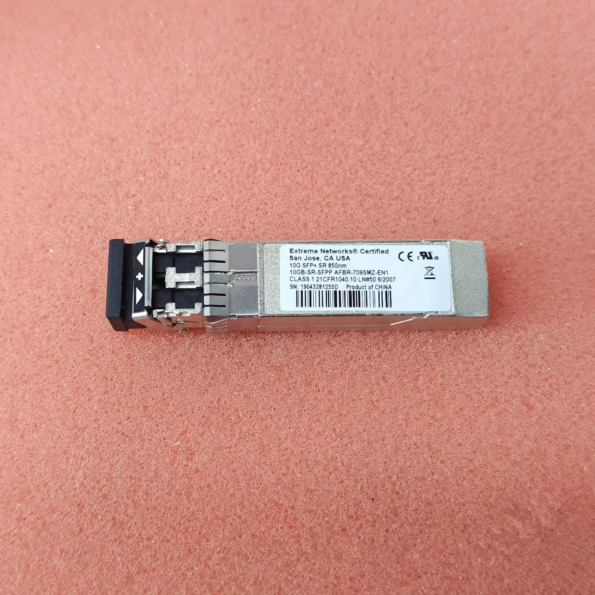 

Extreme Networks 10G SFP+ SR 850NM Fiber Transceiver 10GB-SR-SFPP AFBR-709SMZ-EN1 Extreme Fiber Optical Module